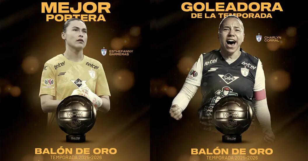 Corral y Barrera reciben el balón de oro de la liga femenil MX