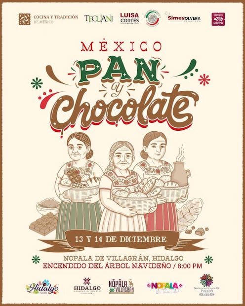 Nopala de Villagrán se convierte en capital del cacao y la panadería con el festival “México: Pan y Chocolate” |Cortesía: Turismo Hidalgo