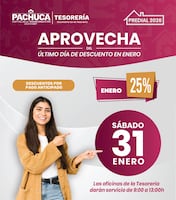Este 31 de enero vence el descuento del 25% en el pago del Predial 2026 en Pachuca
