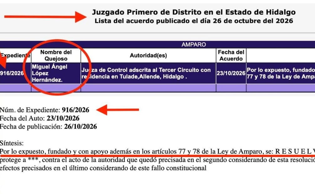 Exalcalde de Tlaxcoapan obtiene amparo contra prisión preventiva | Capturas de pantalla