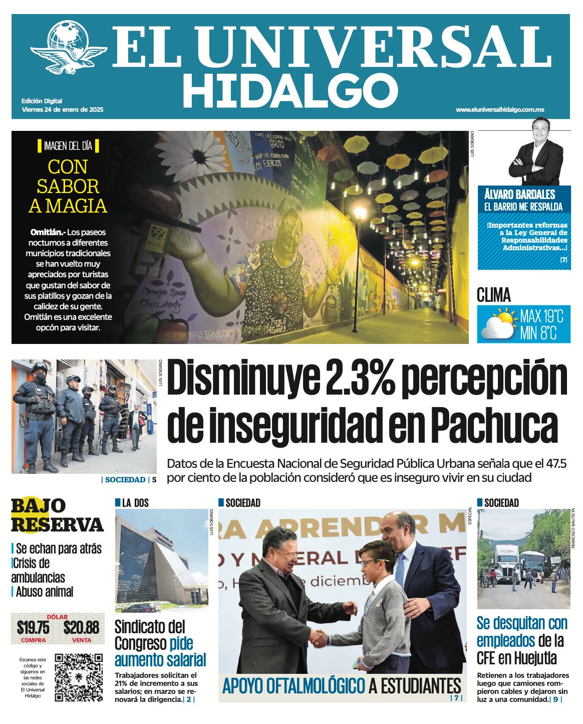 Portada El Universal Hidalgo 240125