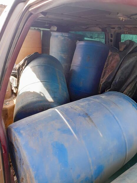Recuperan 540 litros de combustible robado en Hidalgo | Foto: SSPH