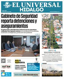 Portada EL UNIVERSAL HIDALGO 20/1/26