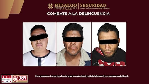 Detienen a tres generadores de violencia en Villa de Tezontepec