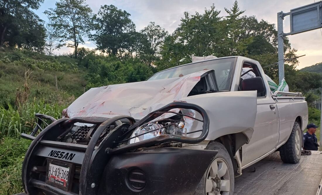 El accidente se dio en la colonia El Moreno en Huejutla Foto: Francisco H