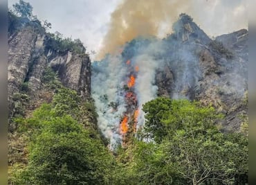 De los incendios registrados en Tenango de Doria solo está controlado el de Palo Gacho