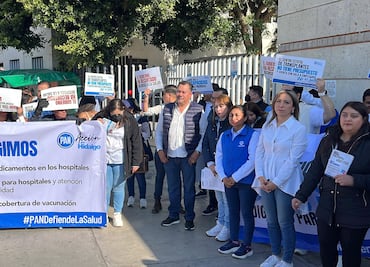 PAN protesta por desabasto de medicamentos en el Hospital General de Pachuca