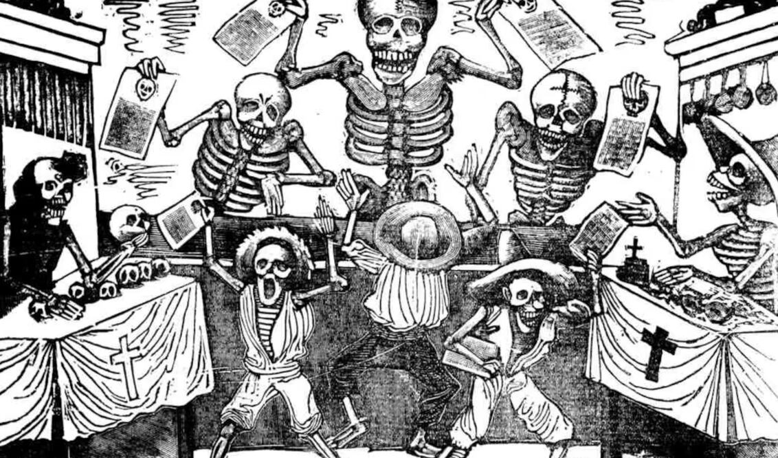 Grabado tomado del libro "Posada: 100 años de calavera", editado por RM