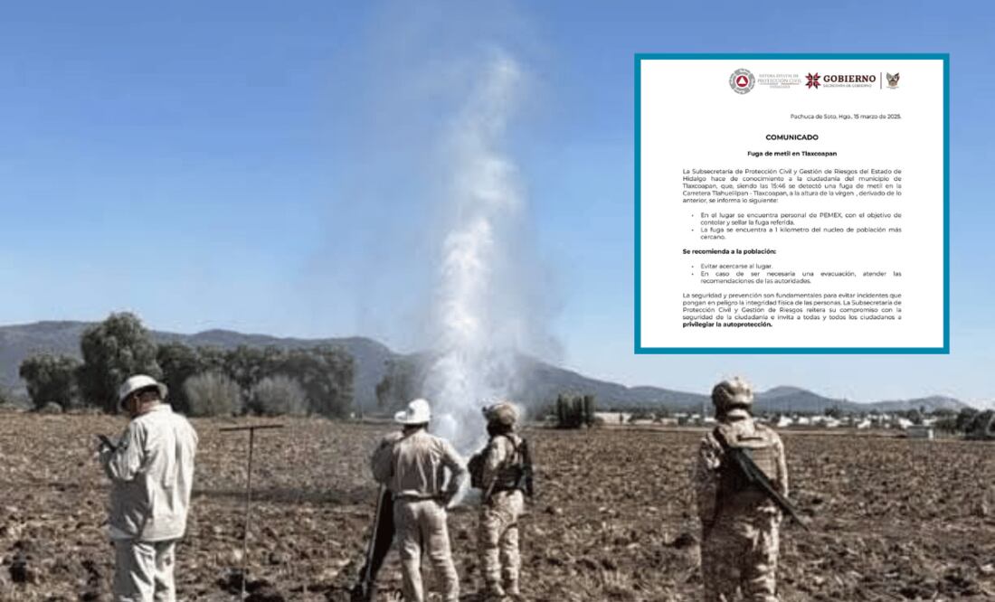 Una fuga de metil alertó a las autoridades y población en Tlahuelilpan I Foto: Especial