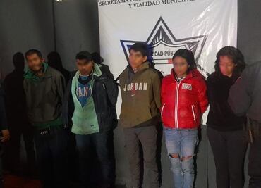 Detienen a cinco por robo con violencia en Pachuca