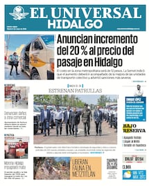 Portada El Universal Hidalgo 5/5/26