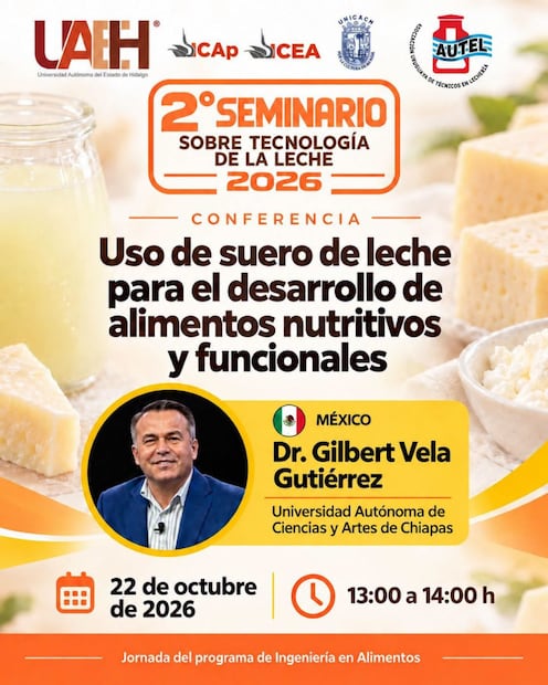 Analizarán cómo aprovechar el suero de leche para crear alimentos nutritivos en Hidalgo | Cortesía: UAEH