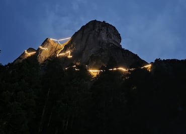 Puentes colgantes iluminados, la nueva joya de aventura en la Comarca Minera