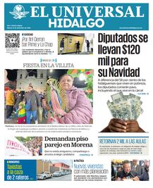 Portada El Universal Hidalgo 121223
