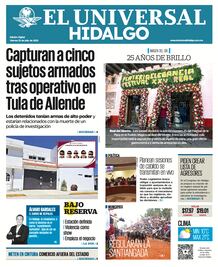 Portada EL Universal Hidalgo 25/07/25