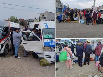 Video: Choque entre dos combis en Pachuca deja al menos 7 personas heridas