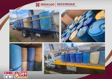 Desmantelan centro clandestino de almacenamiento de combustible en Santiago Tulantepec