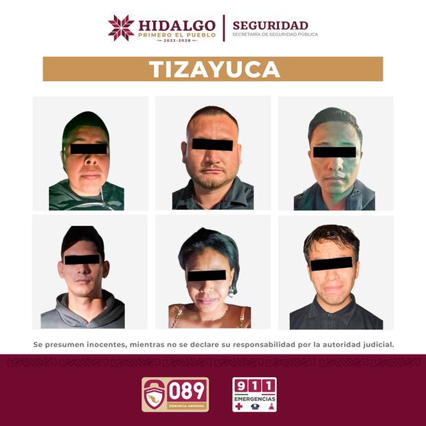 Autoridades desmantelan red de narcomenudeo en Tizayuca | Fotos: SSPH