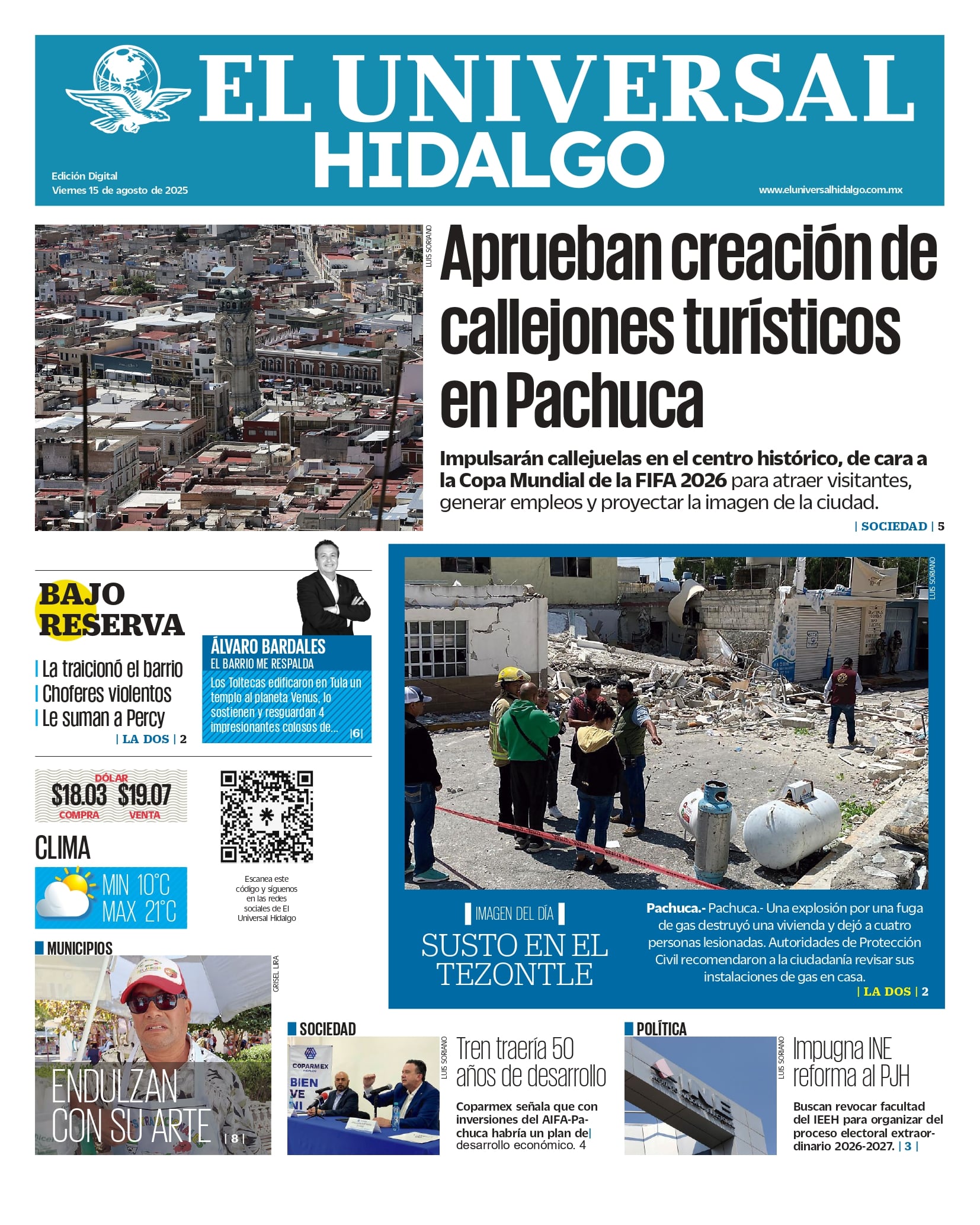 El Universal Hidalgo 15/08/25