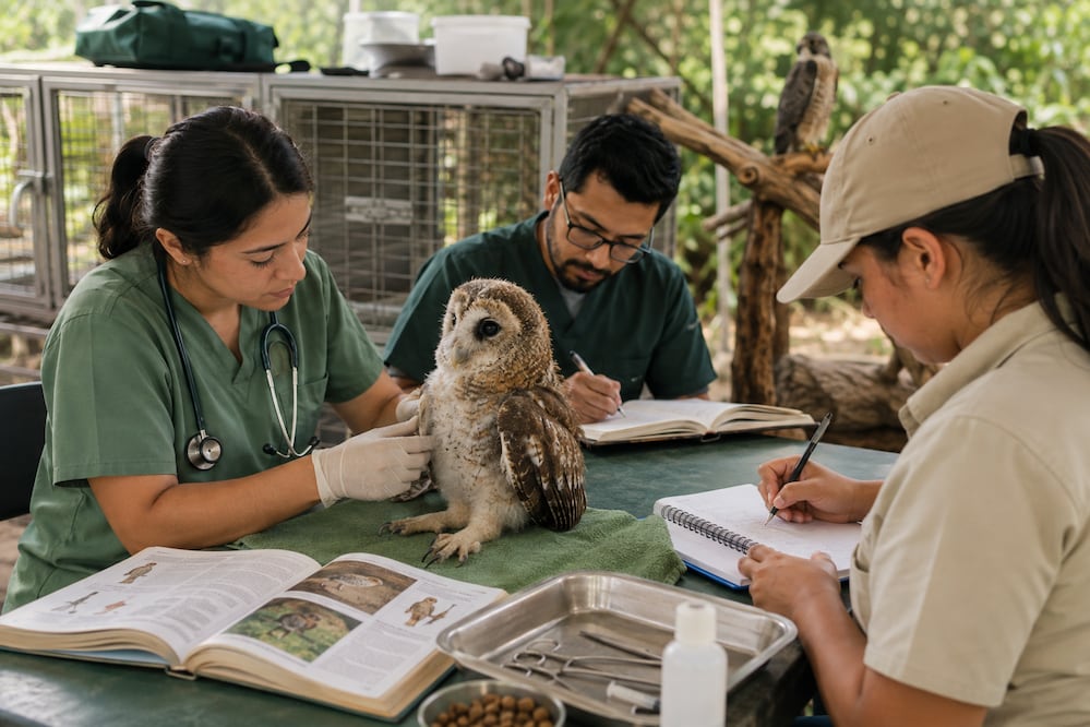 ¿Te gustaría aprender cómo se rehabilita a un animal silvestre? Imagen generada con IA