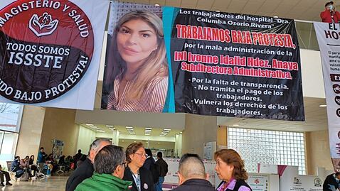 Retoman manifestación trabajadores del ISSSTE en Pachuca; descartan bloqueo