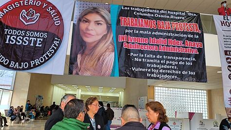 Retoman manifestación trabajadores del ISSSTE en Pachuca; descartan bloqueo