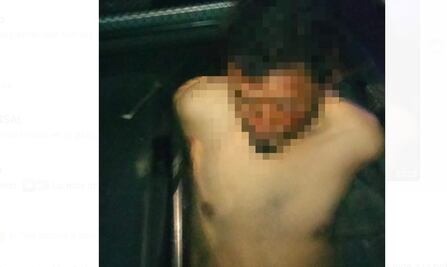 Desnudan y golpean a presunto ladrón en Tulancingo