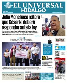 Portada EL Universal Hidalgo 31/10/25