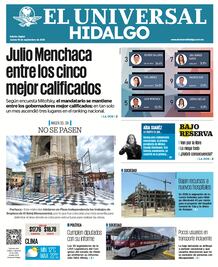 Portada El Universal Hidalgo 18/9/25