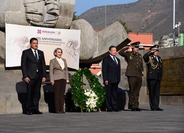 Conmemoran 155 aniversario de la erección del estado de Hidalgo