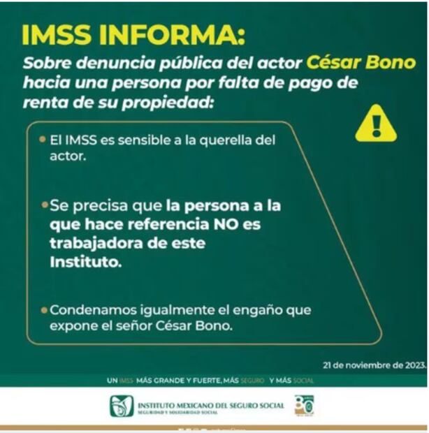 Comunicado del IMSS