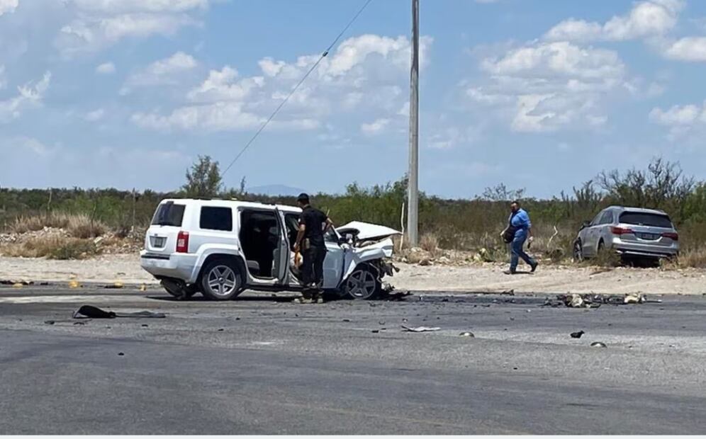 Equipo de Sheinbaum sufre accidente en Coahuila. Foto: Especial