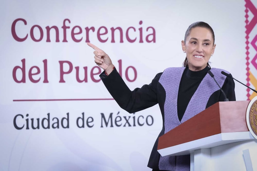 La presidenta Claudia Sheinbaum durante su conferencia matutina desde Palacio Nacional. Foto: Agencia EL UNIVERSAL/Luis Camacho/RDB.