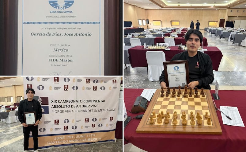 José Antonio García de Dios hace historia al convertirse en el primer Maestro FIDE de Hidalgo