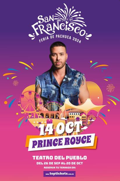 Prince Royce se presentará en Pachuca