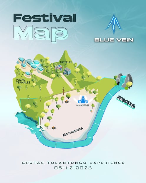 Blue Vein llevará música electrónica a Grutas de Tolantongo con un evento sin precedentes | Cortesía