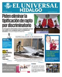 Portada El Universal Hidalgo 19/08/25