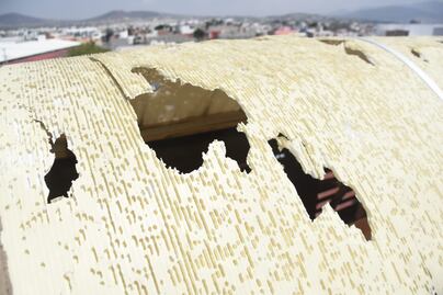 Techo del Salón de Plenos se daña por granizada