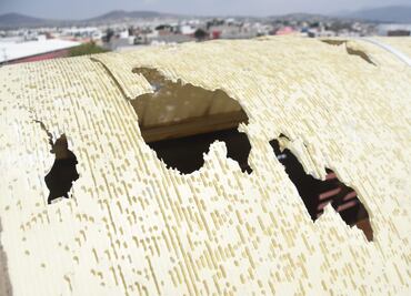 Techo del Salón de Plenos se daña por granizada