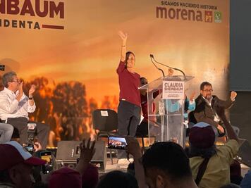 Al ritmo de “Baum, Baum, Baum”, Hidalguenses apoyan a Claudia Sheinbaum