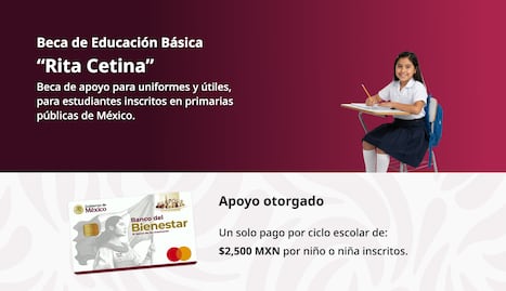 Registro para becas Rita Cetina en Hidalgo comenzará el 26 de octubre