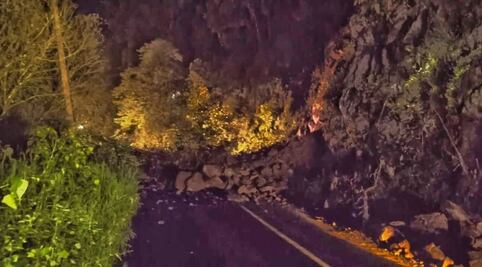 PC de Tlanchinol informó de otro derrumbe en la Pachuca - Tampico