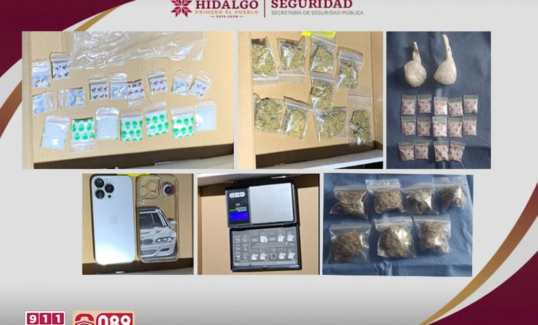 Golpe al narcomenudeo en Apan | Fotos: SSPH