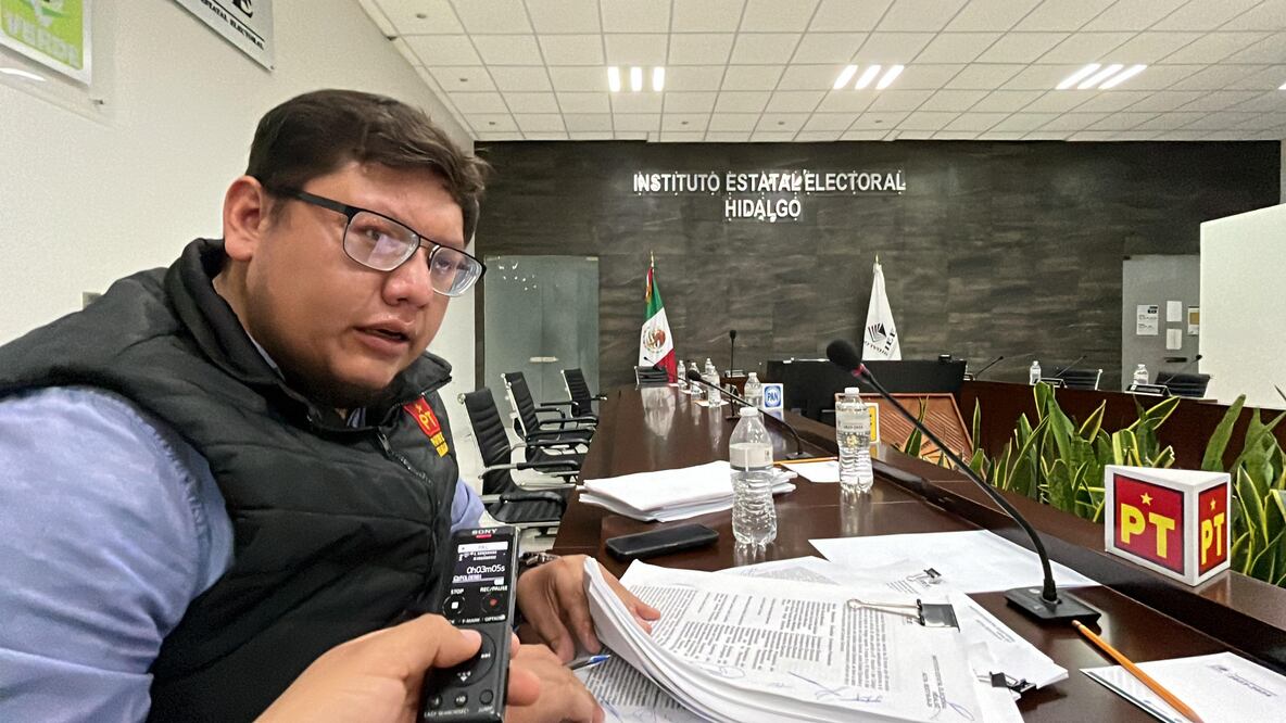 Francisco Javier León Castillo, representante del PT ante el Instituto Estatal Electoral de Hidalgo (IEEH) I Foto: Ricardo Calleja