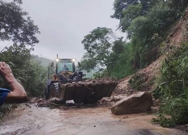 Lluvias provocan derrumbes en la zona serrana de Hidalgo