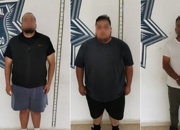 Detienen a tres sujetos por agresión a dos trabajadores en el centro de Tulancingo