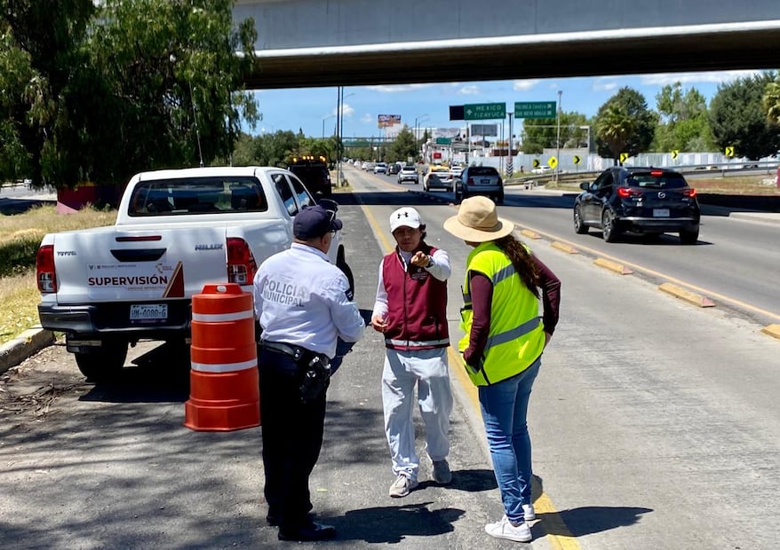 Desde primeras horas de este domingo, la Secretaría de Movilidad y Transporte (Semot), en coordinación con la Policía Municipal de Pachuca, implementó un operativo de vigilancia sobre el carril confinado del Tuzobús I Foto: Luis Soriano