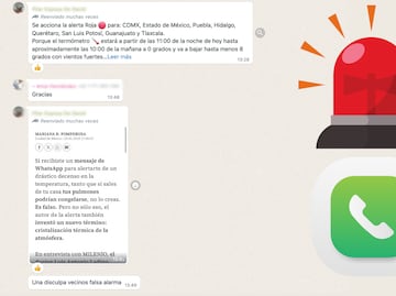 En Hidalgo, circula "Cadena" con información falsa sobre el clima en Whatsapp
