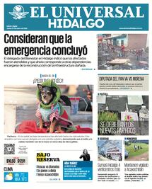 Portada El Universal Hidalgo 22/1/26