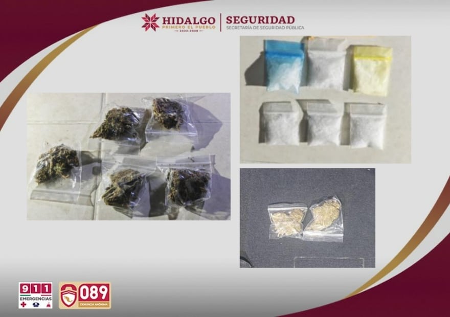 Autoridades desmantelan punto de venta de droga y recuperan vehículo robado en Tizayuca | Fotos: SSPH
